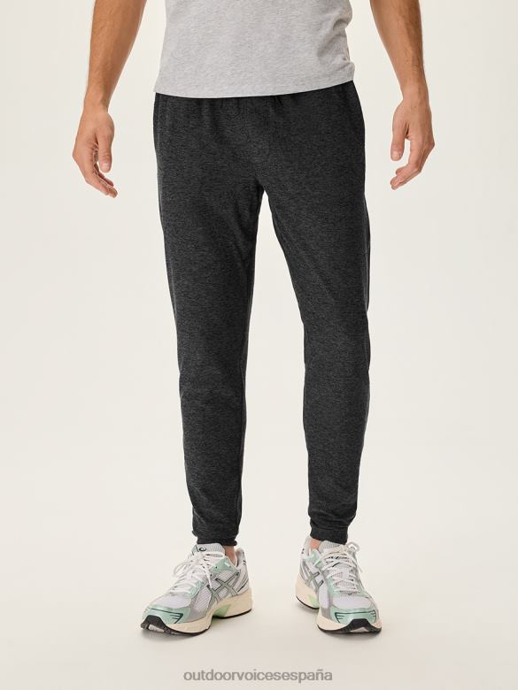 pantalón de chándal ajustado y tejido cloudknit DX0T123 ropa Outdoor Voices hombres carbón