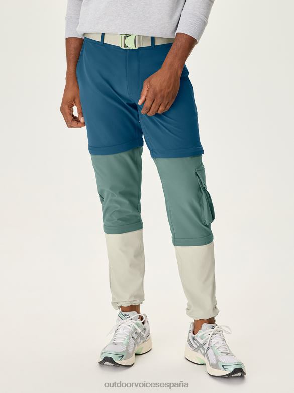 pantalones rectrek con cremallera DX0T121 ropa Outdoor Voices hombres atlántico/hiedra/musgo marino