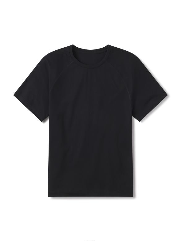 camiseta de manga corta de malla thinkfast DX0T169 ropa Outdoor Voices hombres negro