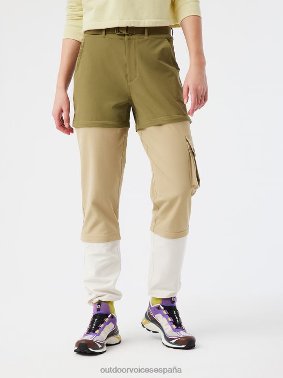 pantalones rectrek con cremallera DX0T17 ropa Outdoor Voices mujer algas/caqui/hueso